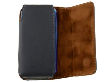 Extra-tough Genuine Leather ShineColours belt pouch (Bumper Case Compatible) for Motorola Moto G