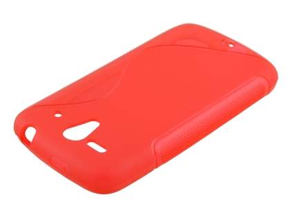Wave Case for Huawei Ascend G300 - Frosted Red/Red Wave Case for Huawei Ascend G300 - Frosted Red/Red