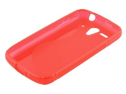 Wave Case for Huawei Ascend G300 - Frosted Red/Red