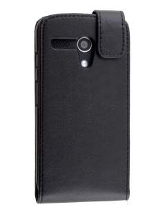Synthetic Leather Flip Case for Motorola Moto G - Classic Black Synthetic Leather Flip Case for Motorola Moto G - Classic Black