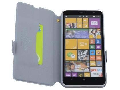 Slim Genuine Leather Portfolio Case for Nokia Lumia 1320 - Pink
