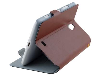 Slim Genuine Leather Portfolio Case for Nokia Lumia 1320 - Brown
