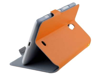 Slim Genuine Leather Portfolio Case for Nokia Lumia 1320 - Orange