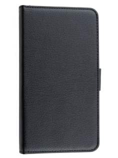 Synthetic Leather Wallet Case with Stand for Nokia Lumia 1320 - Classic Black