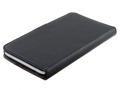 Synthetic Leather Wallet Case with Stand for Nokia Lumia 1320 - Classic Black