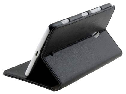 Synthetic Leather Wallet Case with Stand for Nokia Lumia 1320 - Classic Black