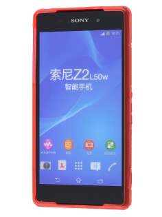 Wave Case for Sony Xperia Z2 - Frosted Red/Red