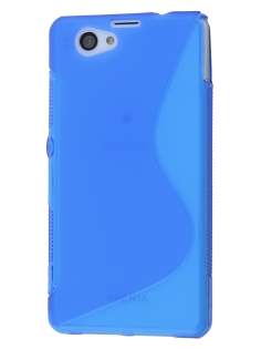 Wave Case for Sony Xperia Z1 Compact - Frosted Blue/Blue Soft Cover