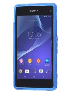 Wave Case for Sony Xperia Z1 Compact - Frosted Blue/Blue