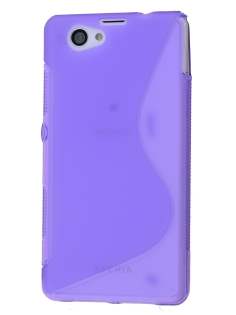 Wave Case for Sony Xperia Z1 Compact - Frosted Purple/Purple Soft Cover