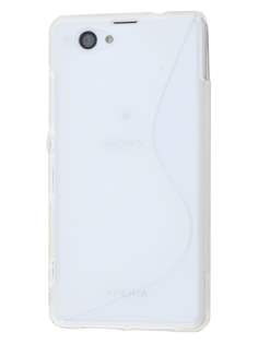 Wave Case for Sony Xperia Z1 Compact - Frosted White/White Soft Cover