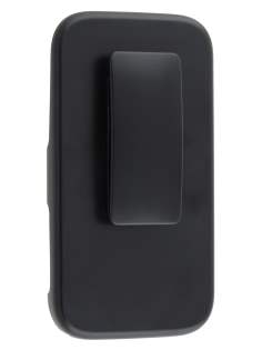 Rugged Case with Holster Belt Clip for Samsung I9195T Galaxy S4 mini - Classic Black