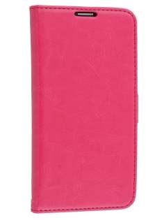 Synthetic Leather Wallet Case with Stand for Samsung Galaxy S5 - Pink