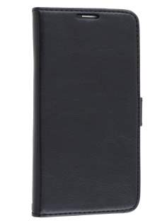 Synthetic Leather Wallet Case with Stand for Samsung Galaxy S5 - Classic Black
