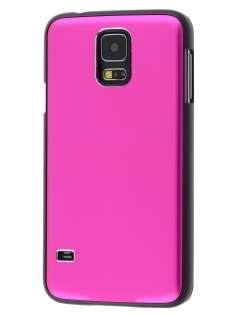 Brushed Aluminium Case for Samsung Galaxy S5 - Hot Pink/Black Brushed Aluminium Case for Samsung Galaxy S5 - Hot Pink/Black