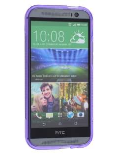 Wave Case for HTC One M8 - Frosted Purple/Purple