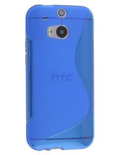 Wave Case for HTC One M8 - Frosted Blue/Blue Soft Cover