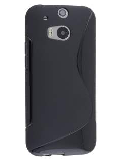 Wave Case for HTC One M8 - Frosted Black/Black Soft Cover