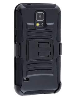 Samsung Galaxy S5 Rugged Case with Holster Belt Clip - Classic Black Samsung Galaxy S5 Rugged Case with Holster Belt Clip - Classic Black