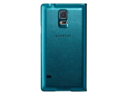 Genuine Samsung Galaxy S5 S-View Premium Cover Case - Teal