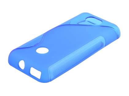 Wave Case for Nokia 208 - Frosted Blue/Blue Soft Cover