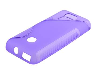 Wave Case for Nokia 208 - Frosted Purple/Purple Soft Cover