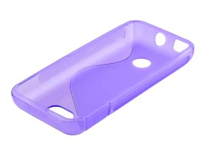 Wave Case for Nokia 208 - Frosted Purple/Purple