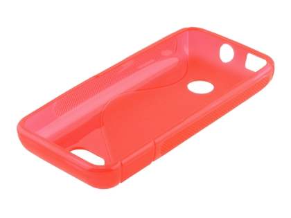 Wave Case for Nokia 208 - Frosted Red/Red
