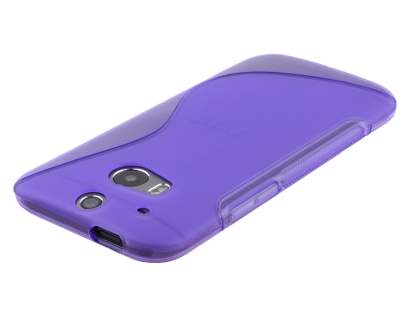 Wave Case for HTC One M8 - Frosted Purple/Purple