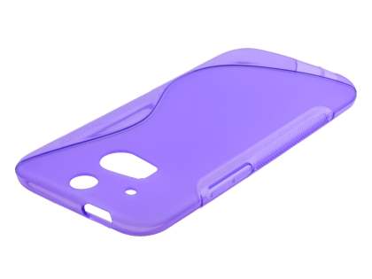 Wave Case for HTC One M8 - Frosted Purple/Purple