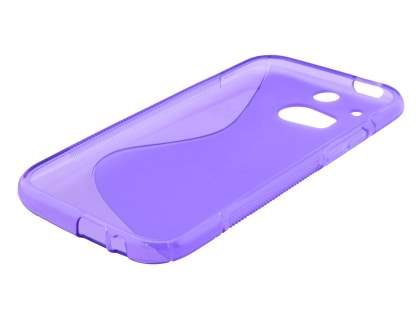 Wave Case for HTC One M8 - Frosted Purple/Purple