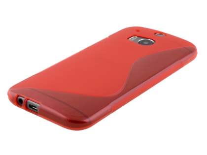 Wave Case for HTC One M8 - Frosted Red/Red