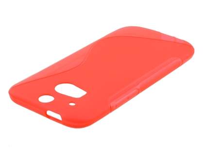 Wave Case for HTC One M8 - Frosted Red/Red
