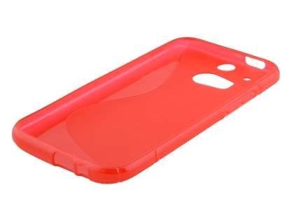 Wave Case for HTC One M8 - Frosted Red/Red