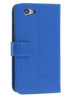 Synthetic Leather Wallet Case with Stand for Sony Xperia Z1 Compact - Blue Leather Wallet Case
