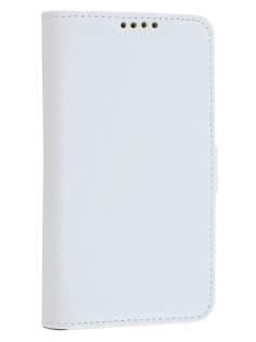 Synthetic Leather Wallet Case with Stand for Sony Xperia Z1 Compact - Pearl White