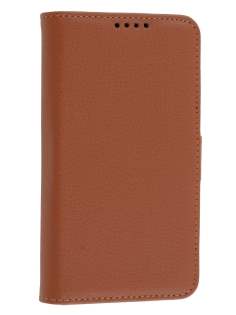 Synthetic Leather Wallet Case with Stand for Sony Xperia Z1 Compact - Brown