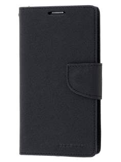 Mercury Goospery Colour Fancy Diary Case with Stand for Samsung Galaxy S5 - Classic Black