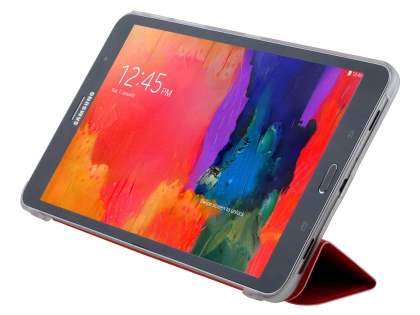 Book-Style Case with Stand for Samsung Galaxy Tab Pro 8.4 - Red/Frosted Clear