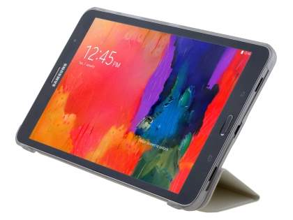 Book-Style Case with Stand for Samsung Galaxy Tab Pro 8.4 - White/Frosted Clear