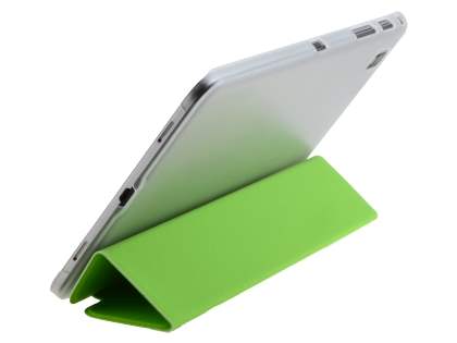 Book-Style Case with Stand for Samsung Galaxy Tab Pro 8.4 - Green/Frosted Clear Leather Flip Case