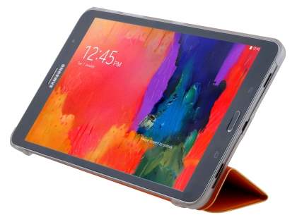 Book-Style Case with Stand for Samsung Galaxy Tab Pro 8.4 - Orange/Frosted Clear