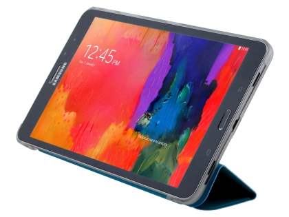 Book-Style Case with Stand for Samsung Galaxy Tab Pro 8.4 - Teal/Frosted Clear