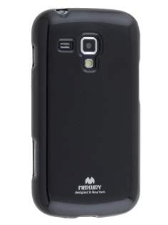 Mercury Goospery Glossy Gel Case for Samsung Galaxy Trend Plus S7583T - Classic Black Soft Cover