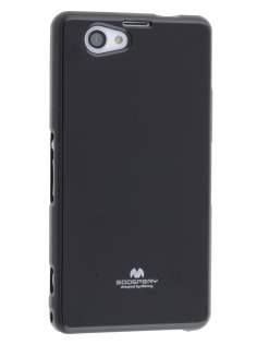 Mercury Goospery Glossy Gel Case for Sony Xperia Z1 Compact - Classic Black Soft Cover