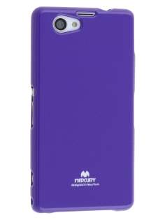 Mercury Goospery Glossy Gel Case for Sony Xperia Z1 Compact - Purple Soft Cover