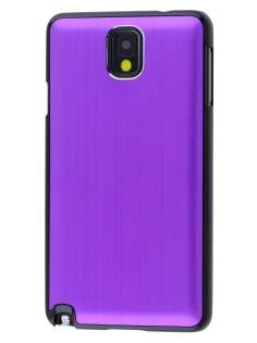 Brushed Aluminium Case for Samsung Galaxy Note 3 - Purple/Black Hard Case