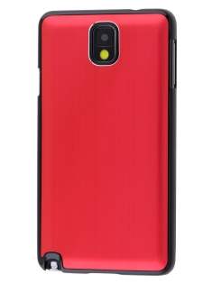 Brushed Aluminium Case for Samsung Galaxy Note 3 - Red/Black Hard Case