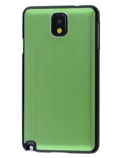 Brushed Aluminium Case for Samsung Galaxy Note 3 - Green/Black Hard Case