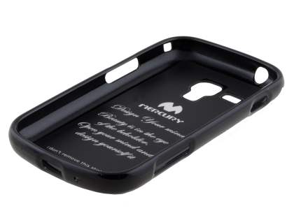 Mercury Goospery Glossy Gel Case for Samsung Galaxy Trend Plus S7583T - Classic Black